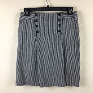 Larry Levine Black & White Striped Sailor Skirt 8